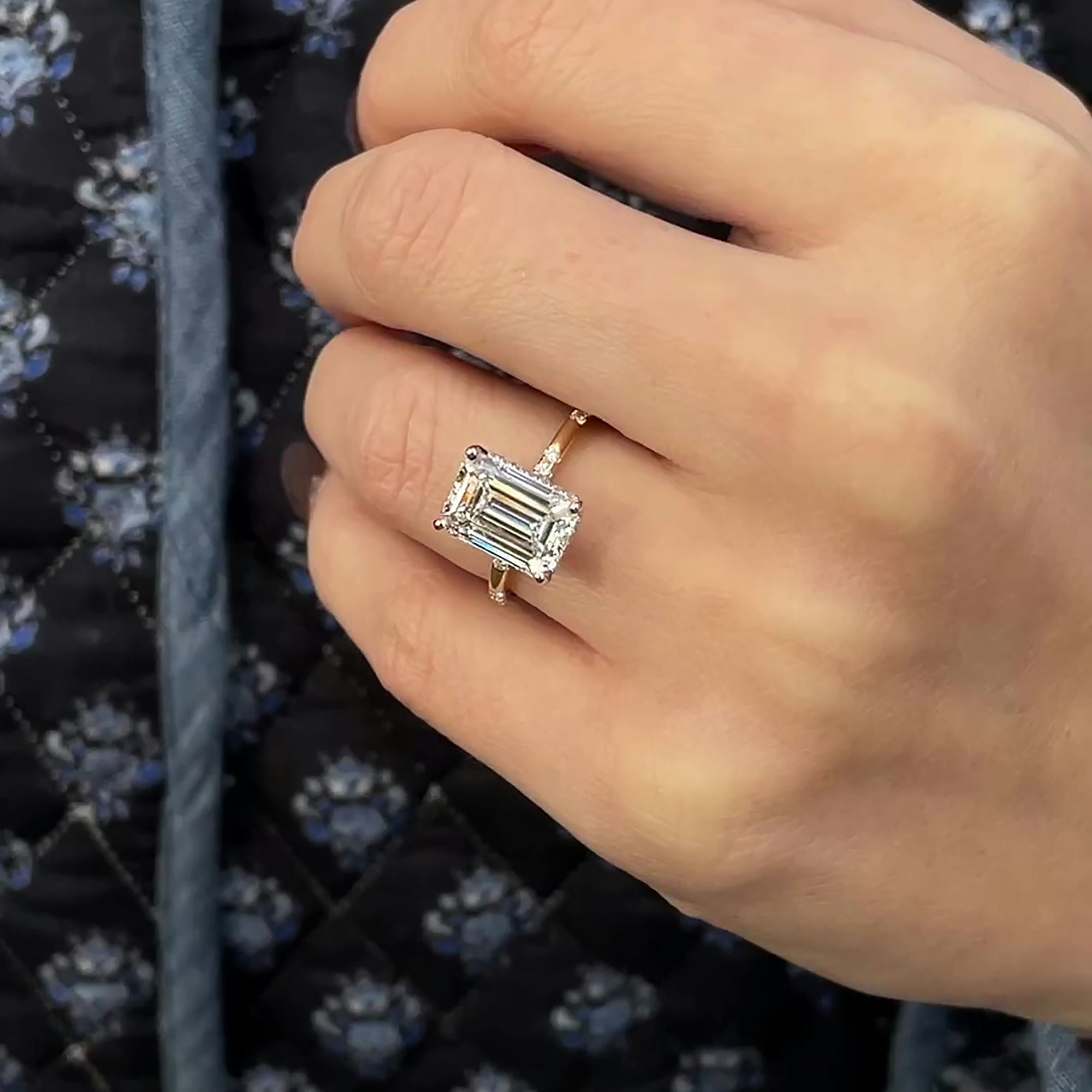 A Symbol of True Love Emerald Cut Lab Grown Diamond Ring