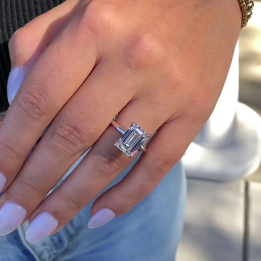 Unique Emerald Cut Lab Grown Diamond Ring for a Lifetime of Love