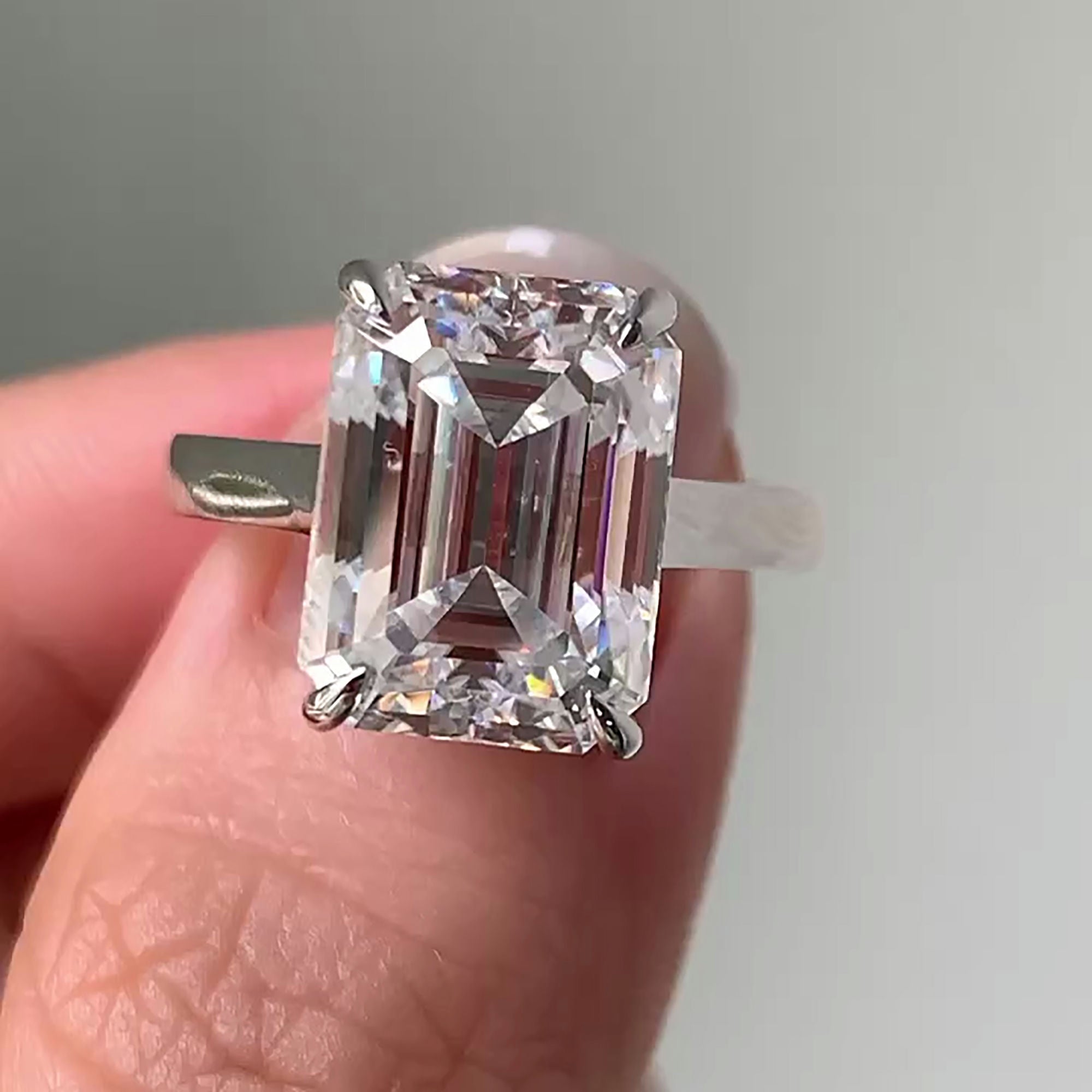 Unwavering Commitment Emerald Cut Lab Grown Diamond Ring