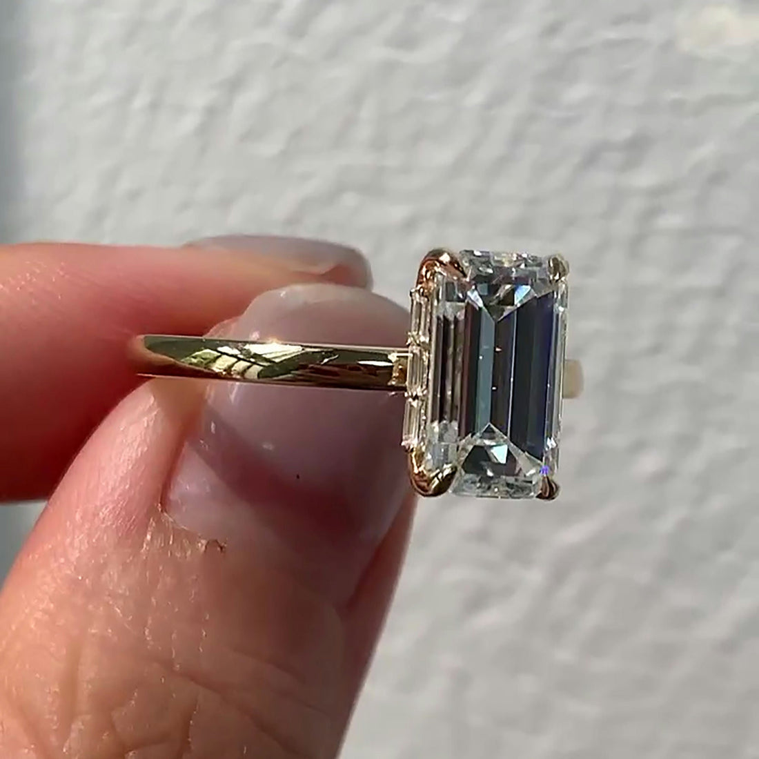 Love of a Lifetime Emerald Cut Lab Grown Diamond Engagement Ring