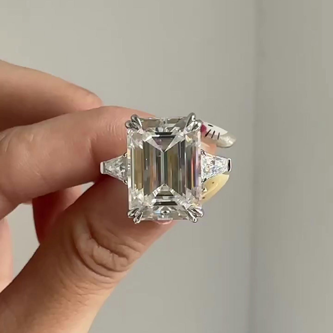 Eco-Conscious Emerald Cut Diamond Ring with Sustainable Practices