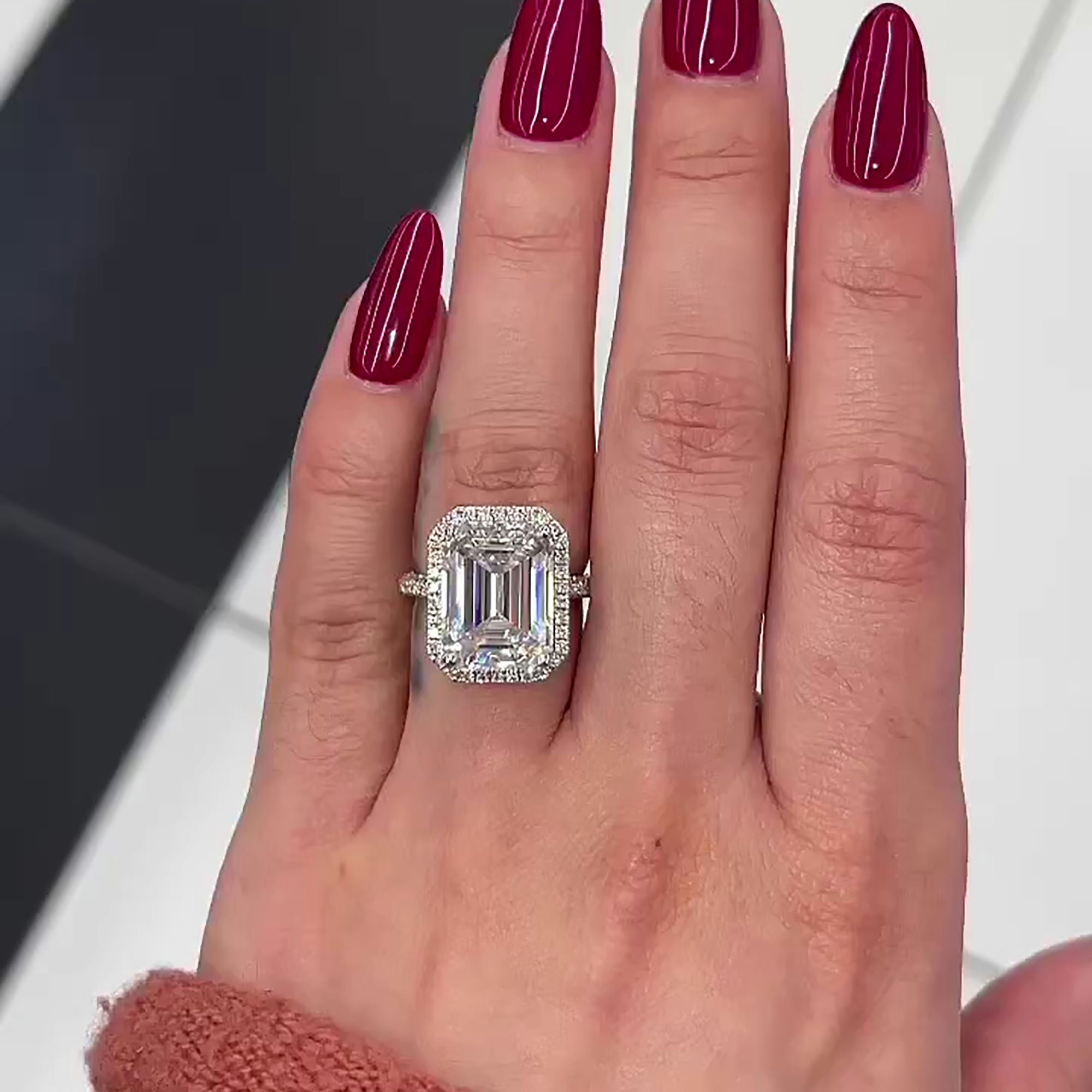 Clean Lines and Brilliant Facets Emerald Cut Lab Grown Diamond Ring