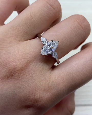 Maximize Sparkle Marquise Lab Grown Diamond Ring