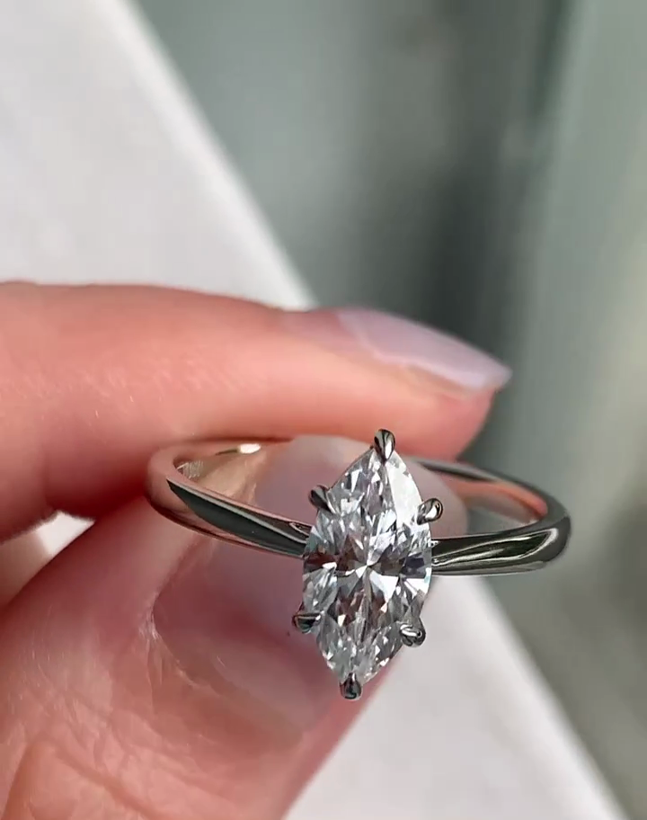 Token of True Love Marquise Lab Grown Diamond Ring