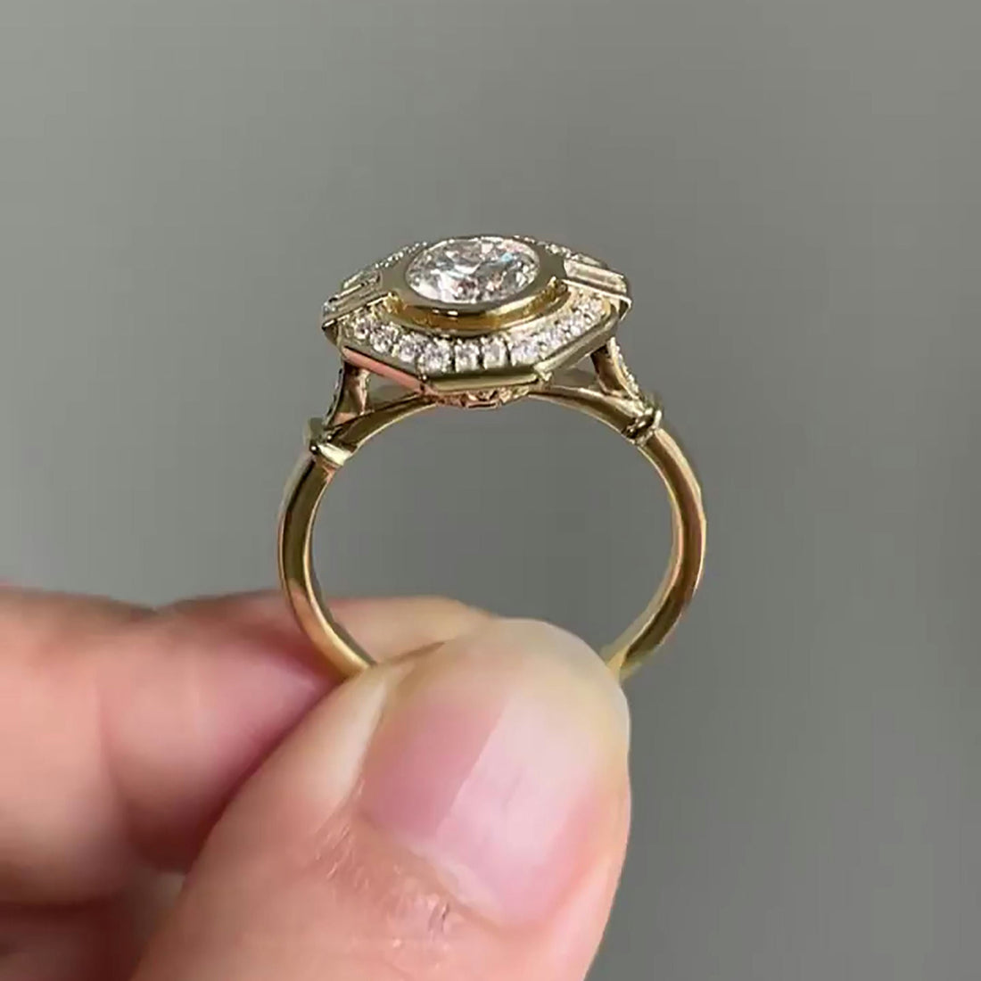 Unique Lab Grown Diamond Engagement Ring