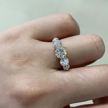 5 Diamond Lab Grown Diamond Engagement Ring